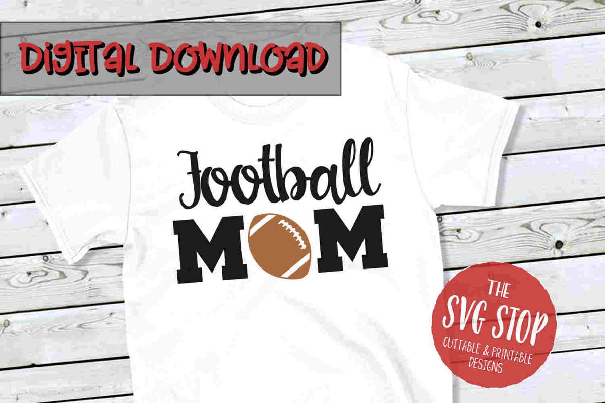 Football Mom 2-SVG, PNG, DXF example image 1