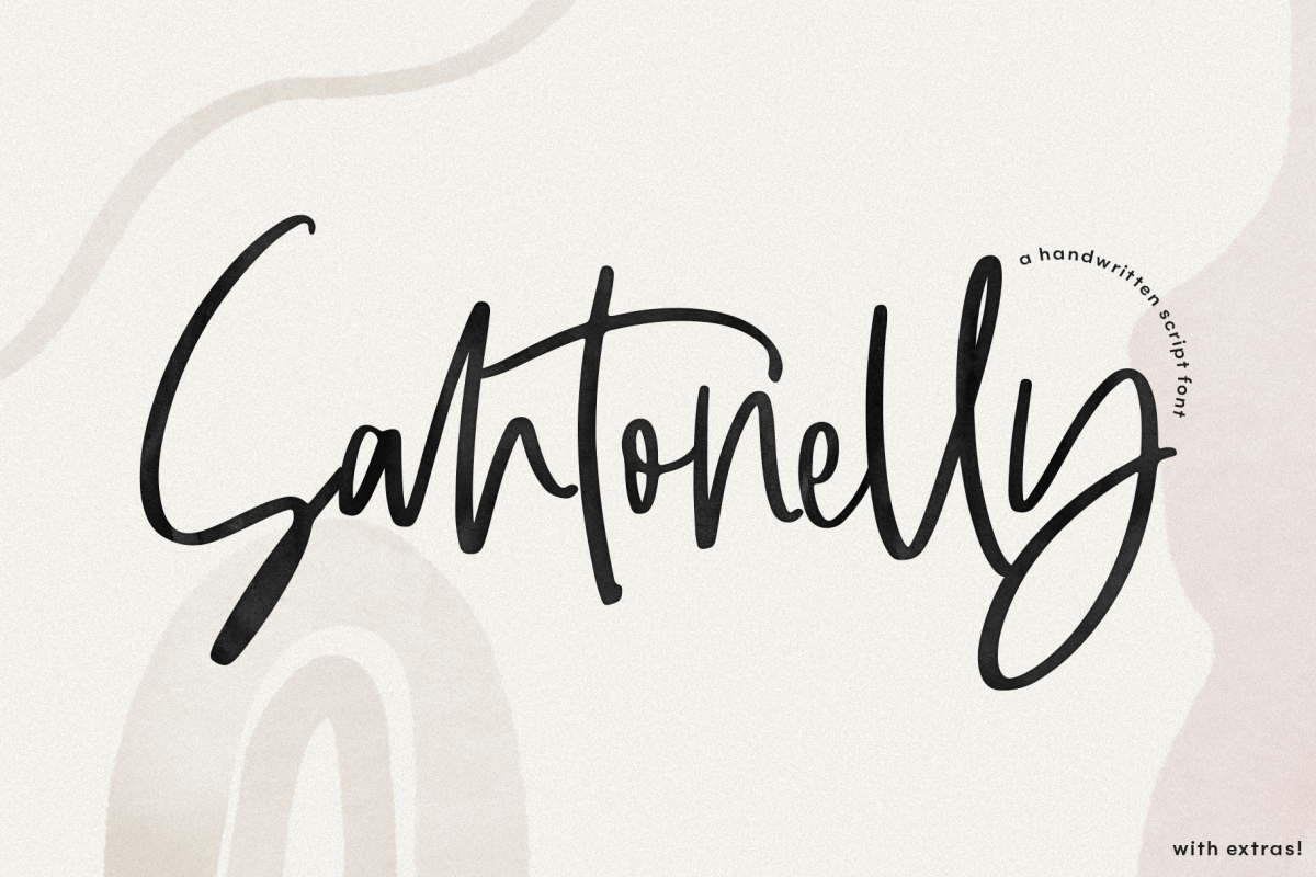 Santonelly - Handwritten Script Font example image 1