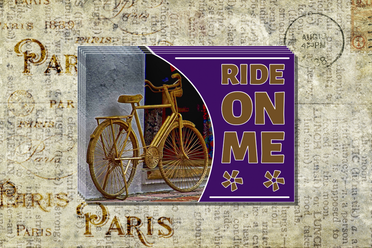 Ride On Me Postcard Template example image 1