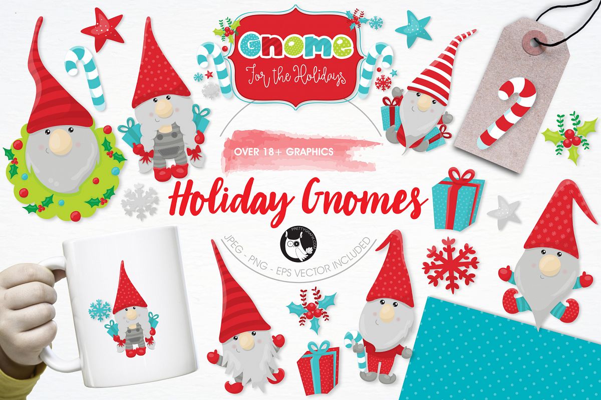 Holiday Gnomes graphics and illustrations example image 1