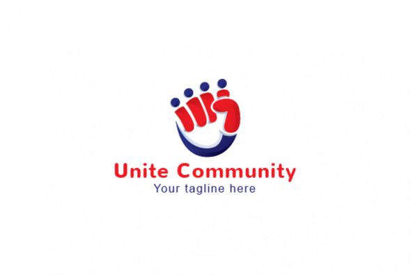 Unity Community - Collaborate Group Stock Logo Template example image 1