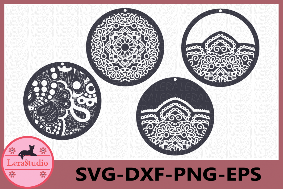 Download Earrings Svg Earrings Svg Mandala Svg Zentangle Svg 432771 Svgs Design Bundles