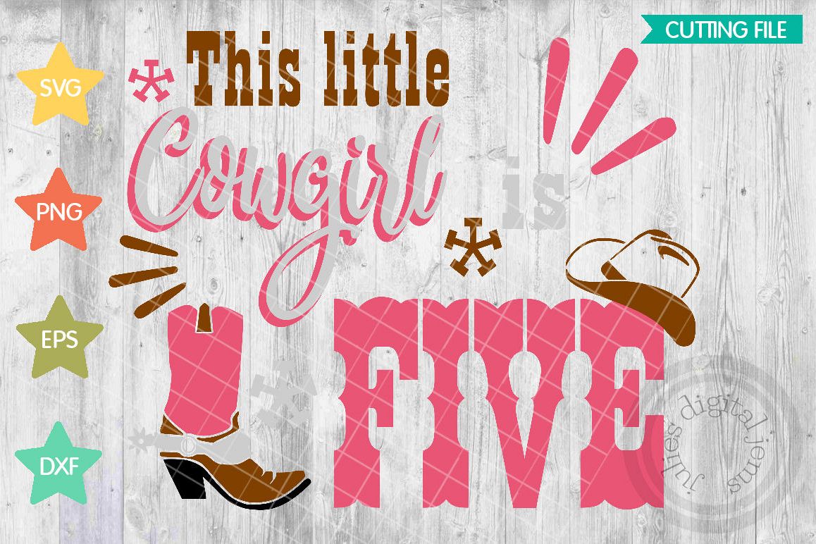 Download Cowgirl Birthday shirt SVG, Cowgirl birthday, 5th Birthday (195521) | SVGs | Design Bundles