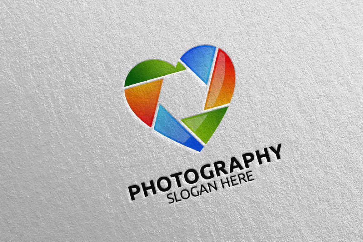 Abstract Camera Photography Logo 8 example image 1