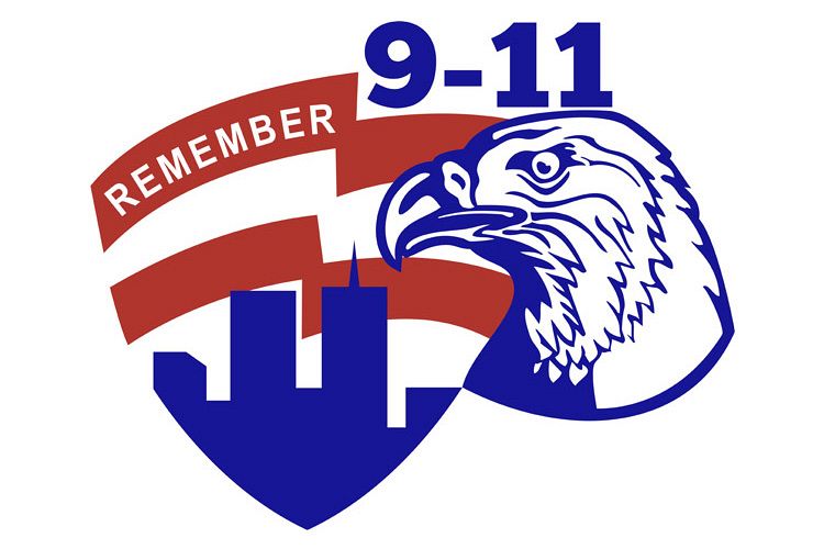 9-11 Eagle Head World Trade Center American Flag example image 1