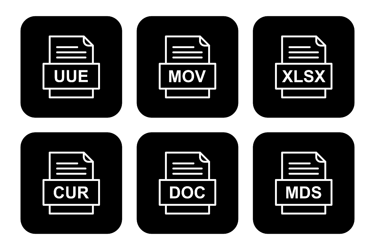 Set Of File Formats Icons example image 1
