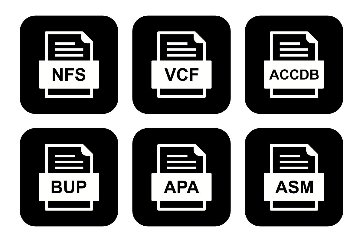 Set Of File Formats Icons example image 1