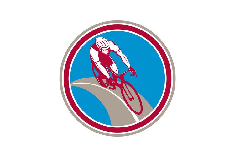 Cyclist Bicycle Rider Circle Retro example image 1