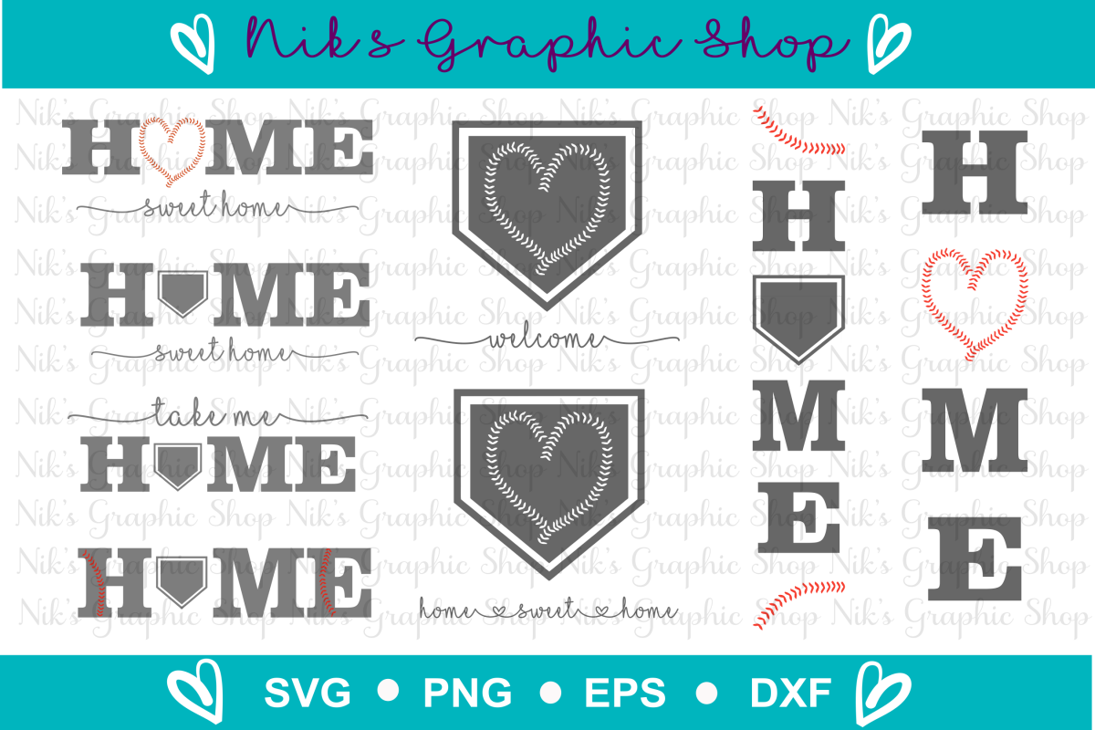 Baseball Svg, Home Sign Svg, Home Svg, Baseball Home Svg example image 1