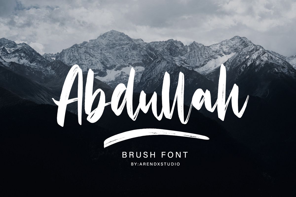 Abdullah Handbrush Typeface example image 1
