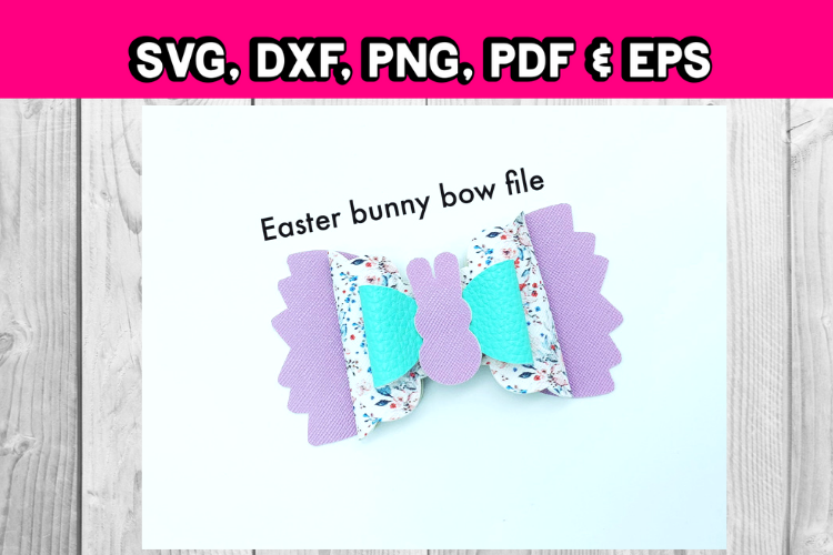 Easter Bunny hair bow file example image 1