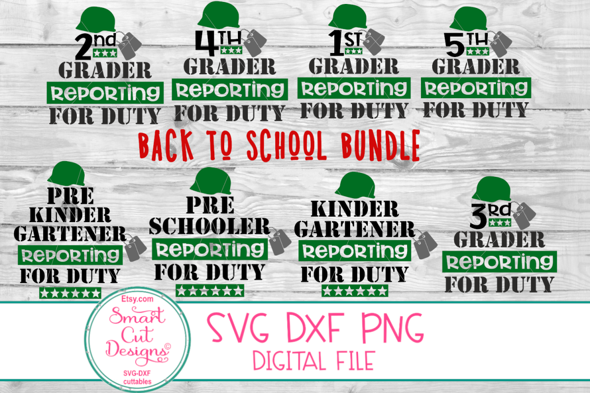 Back To School Bundle SVG, Reporting For Duty SVG,School SVG example image 1
