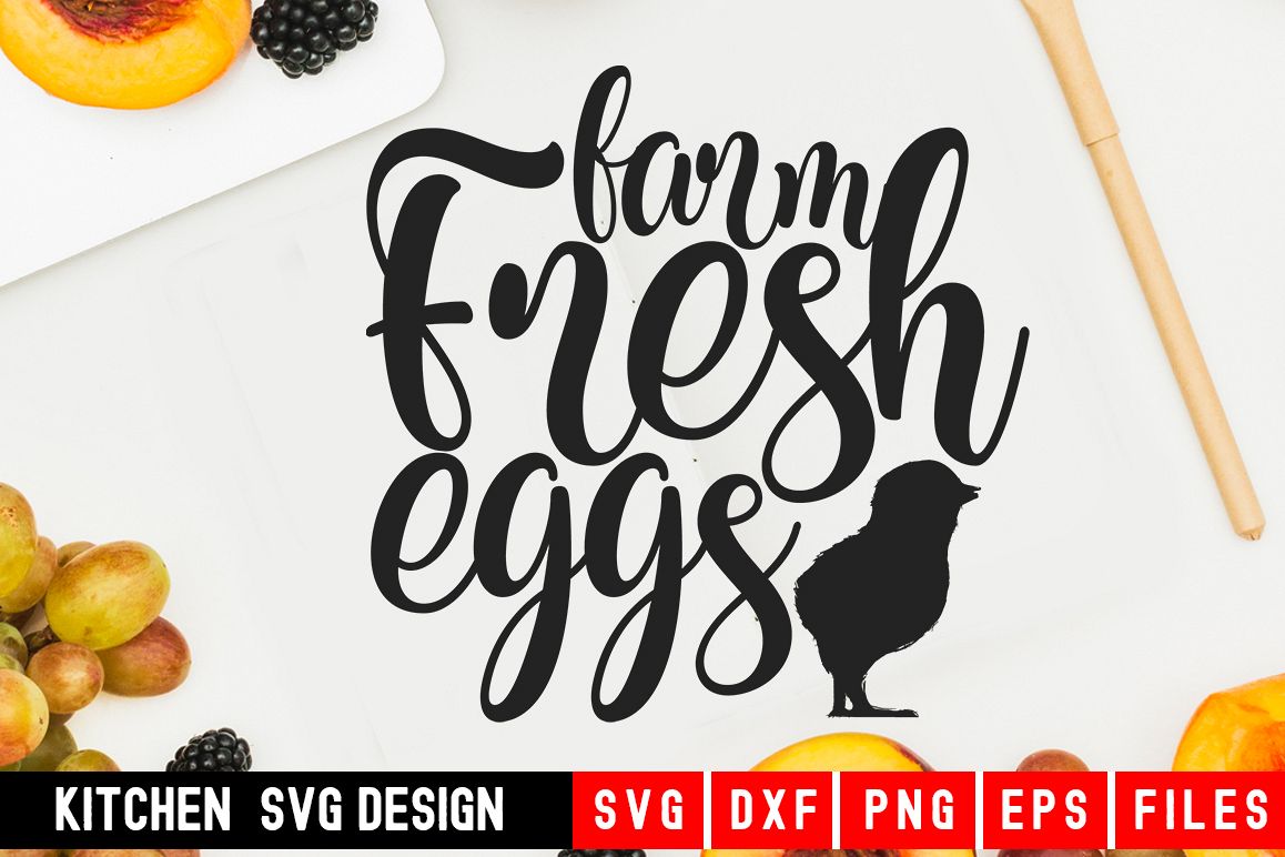 Farm Fresh Eggs Svg|kitchen svg|kitchen towel svg example image 1