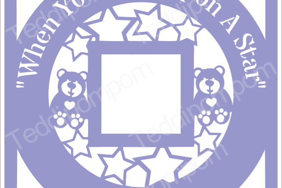 Baby Boy Baby Girl SVG Scan Photo Papercut Frame, When You Wish Upon A Star, cricut silhouette svg Papercutting, Card Making,Digital Upload example image 1