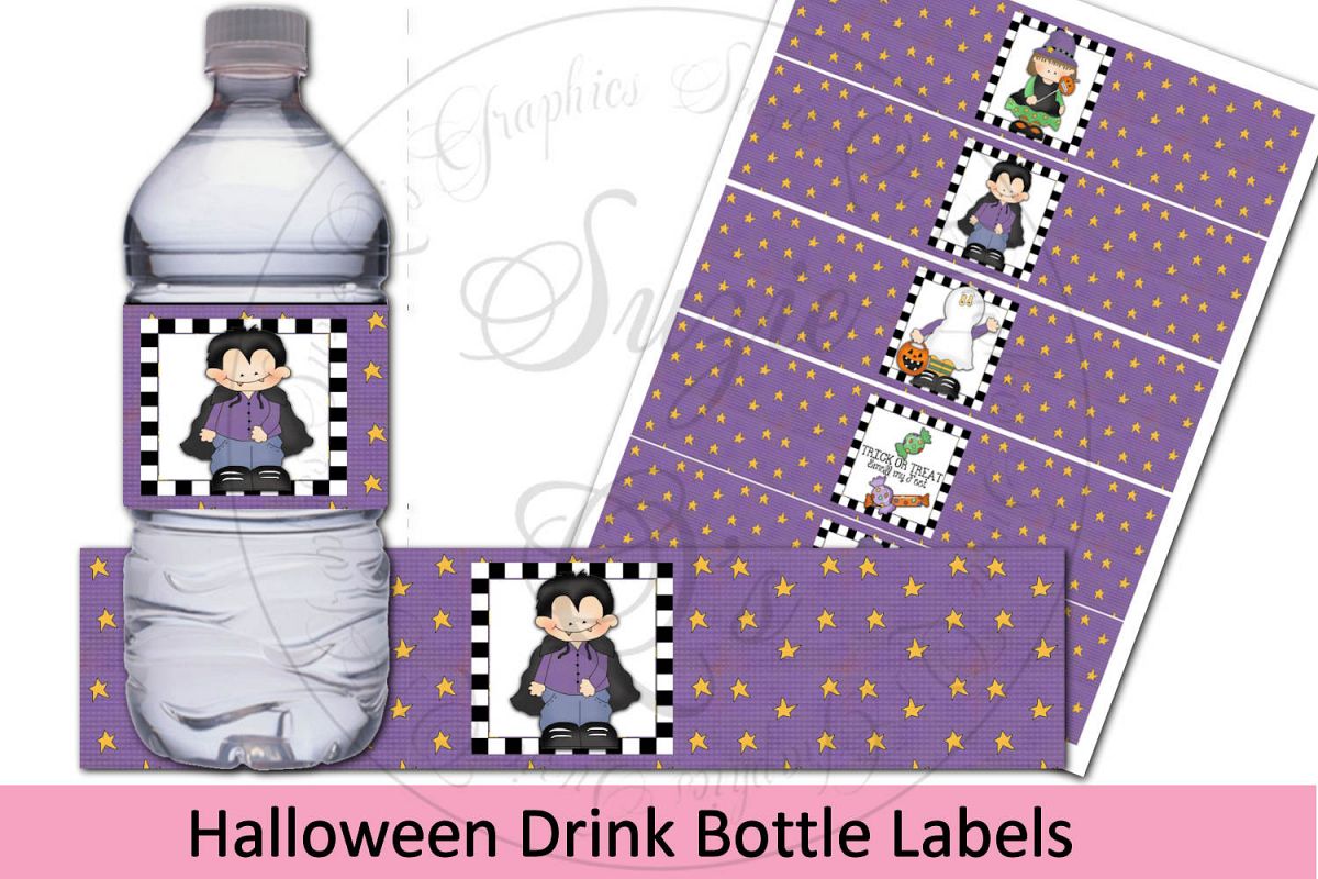 Halloween Water Bottle Labels example image 1