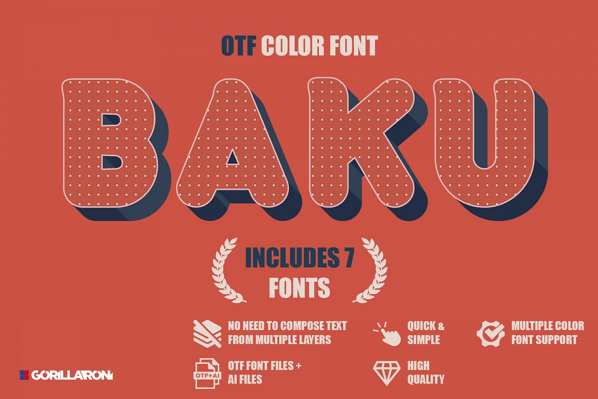 Baku - SVG color font example image 1