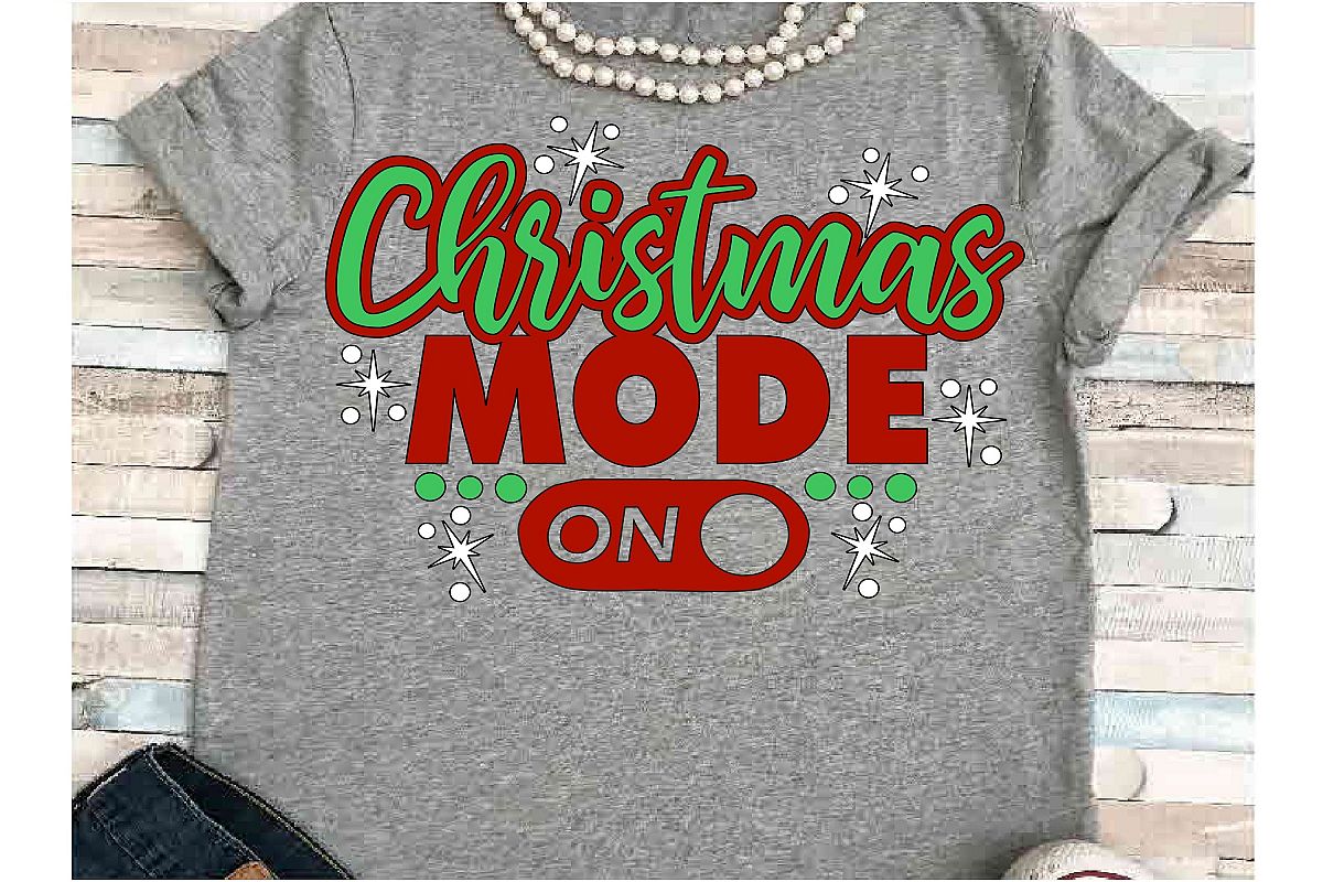 Christmas SVG DXF JPEG Silhouette Cameo Cricut Mode on svg example image 1