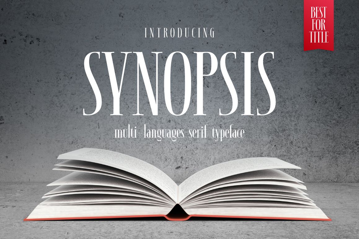SYNOPSIS typeface example image 1