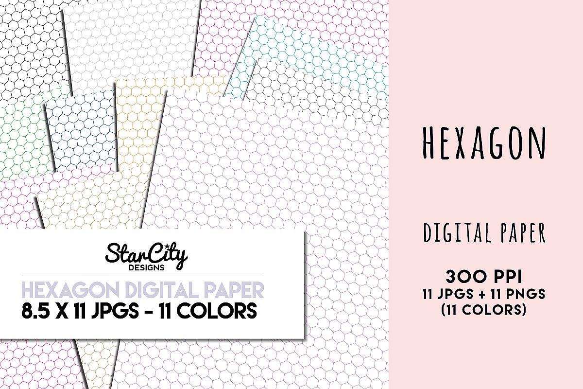 Hexagon Digital Paper, 8.5