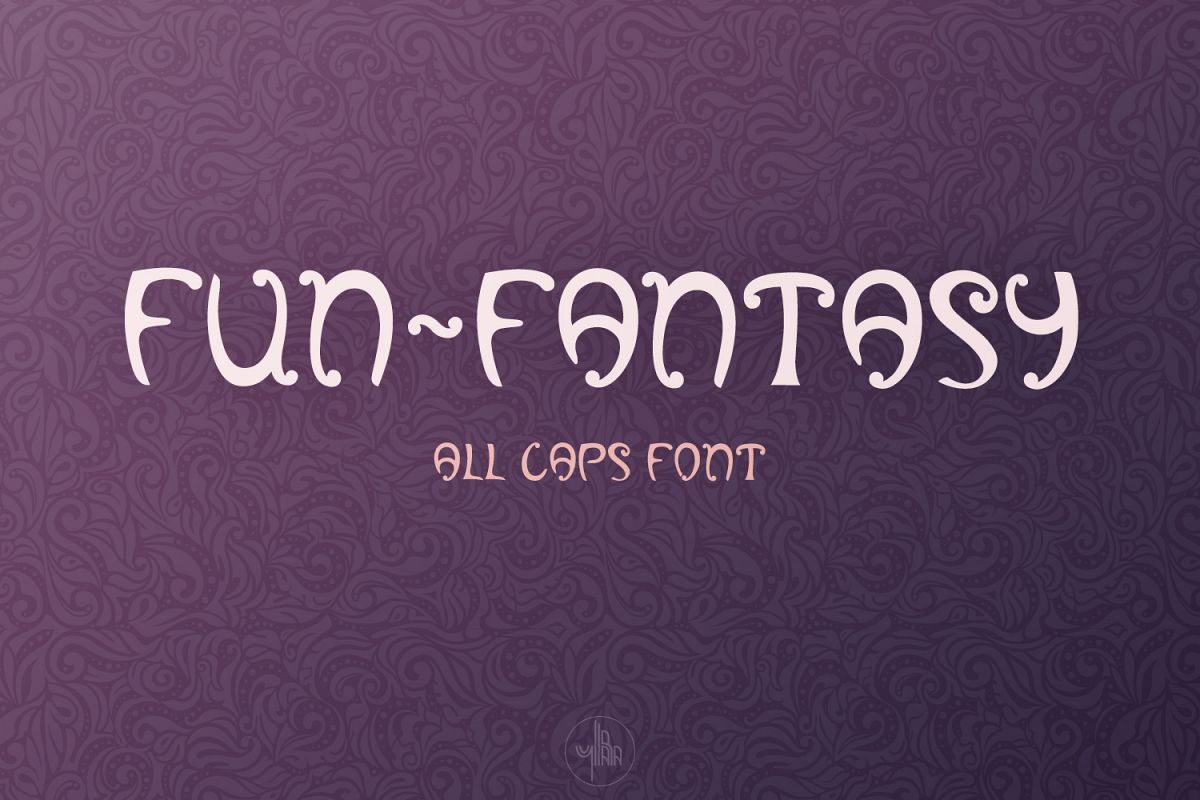 Fun-Fantasy - all caps display font, OTF, TTF example image 1