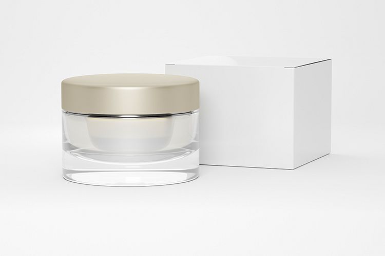 Cosmetic jar with cardboard box example image 1