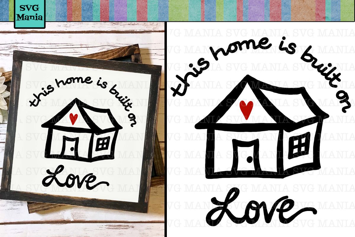 House Quote SVG File, Family Quote SVG, Wood Sign SVG, SVG example image 1