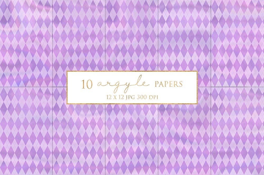 10 Pretty Argyle Magical Digital Papers example image 1