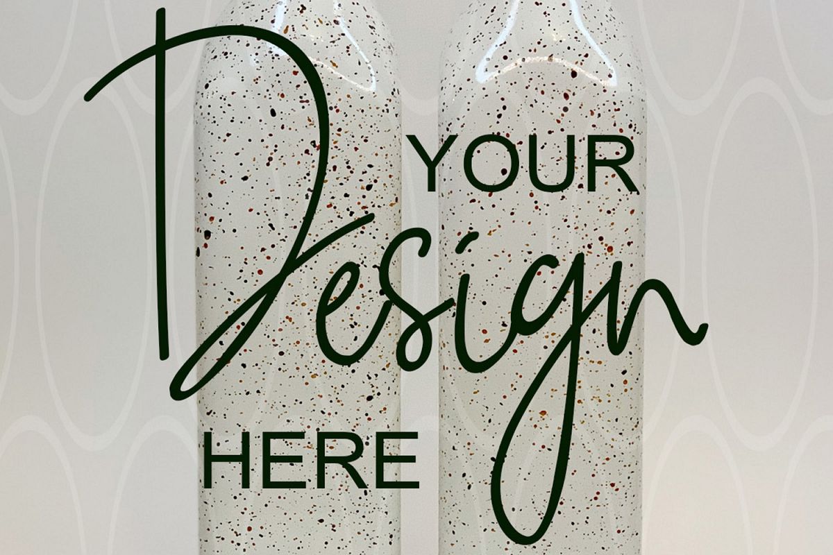 Styled Stock Photography Blank Two white bottles Mockup example image 1