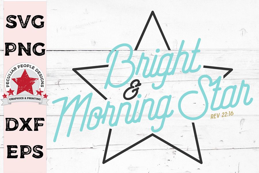 Bright & Morning Star, Name of Jesus SVG cutting file example image 1