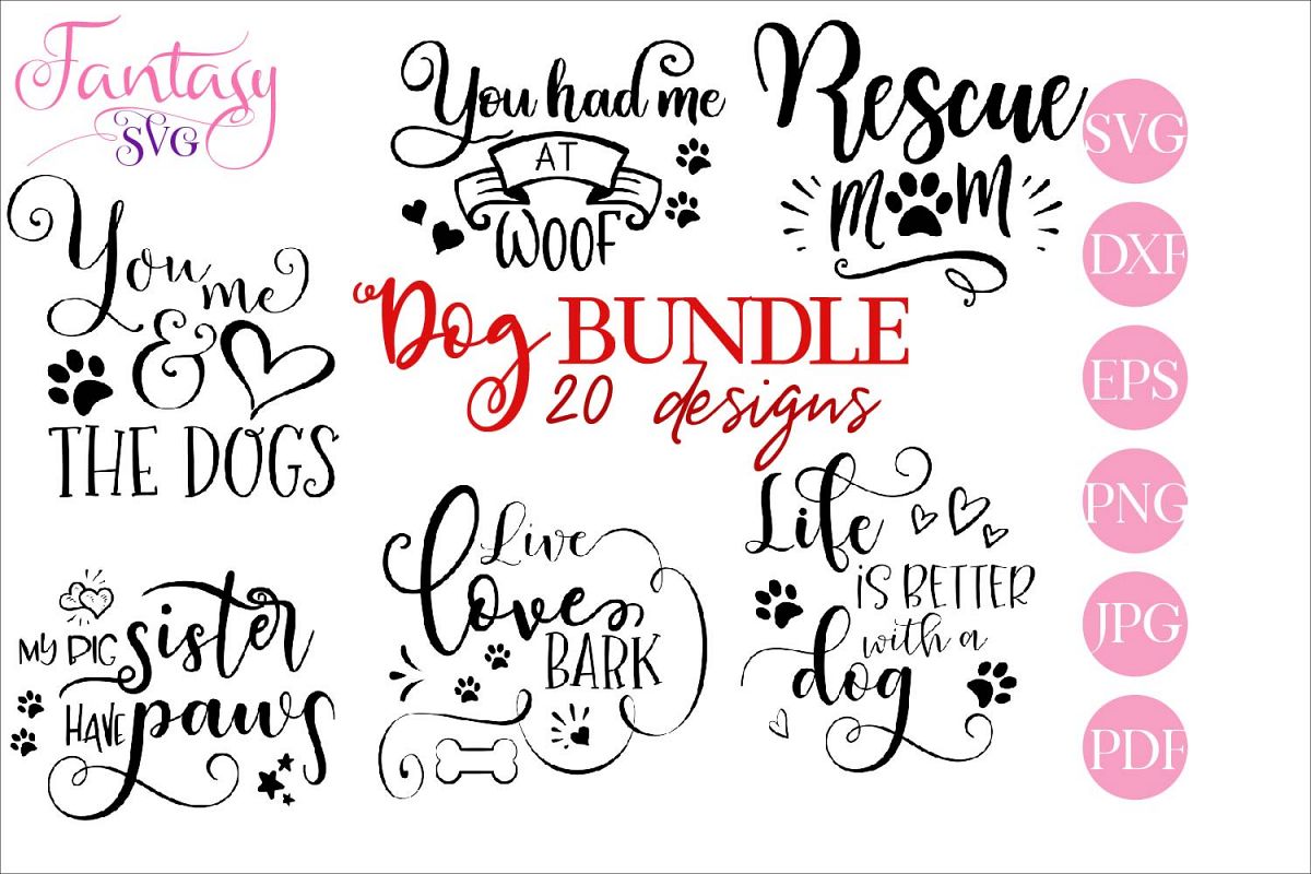 Dog BUNDLE - svg cut files example image 1