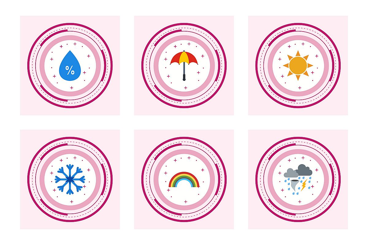 Set Of Weather And Season Icons example image 1