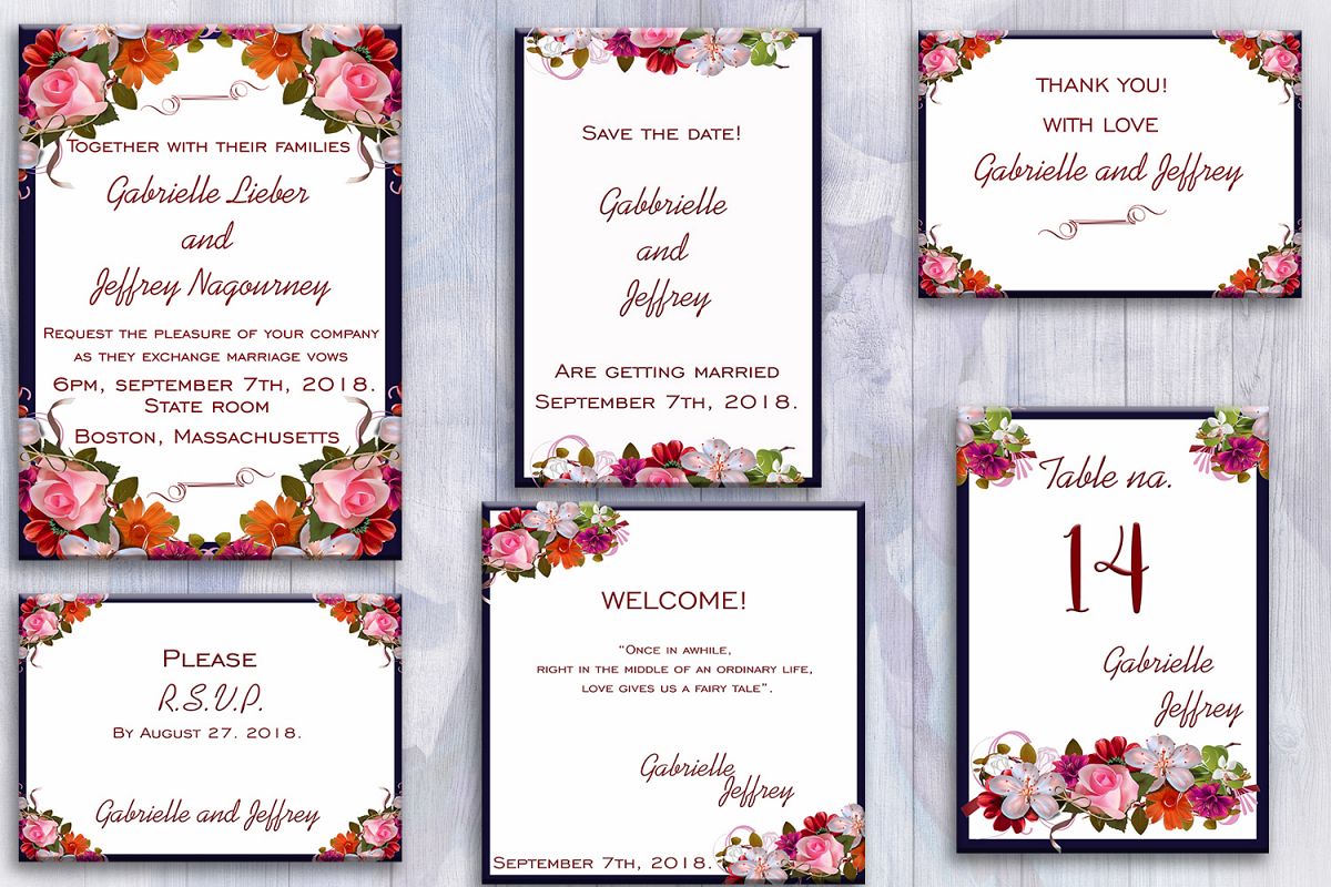 Floral Wedding Invitation Hd wedding