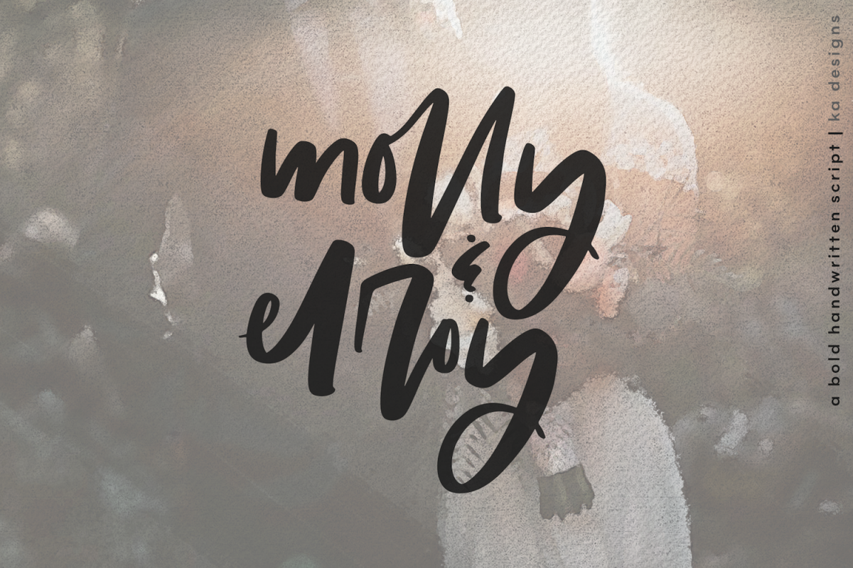 Molly & Elroy - A Bold Handwritten Script Font example image 1