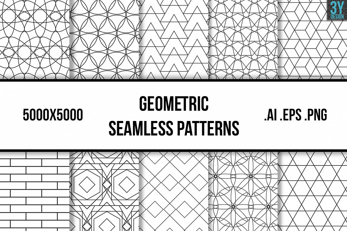 Geometric Seamless Patterns example image 1