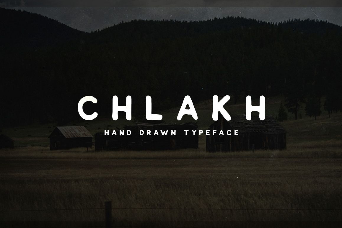 Chlakh - Hand Drawn Typeface example image 1