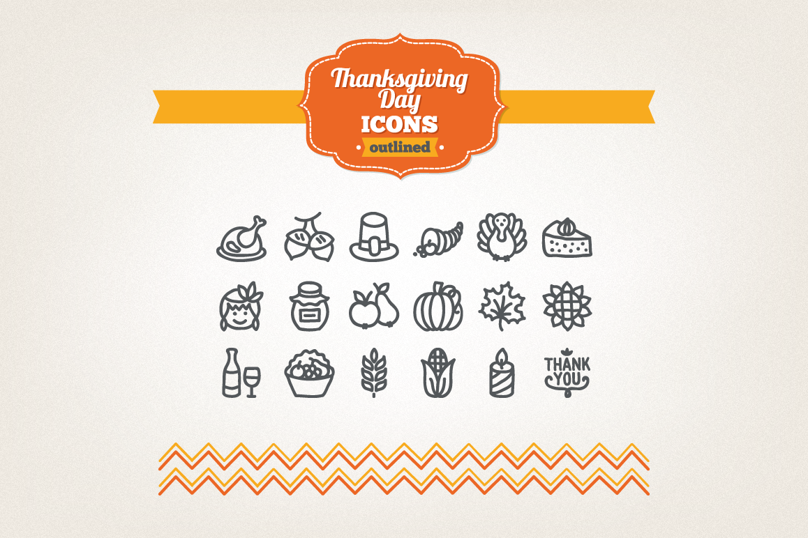 Hand Drawn Thanksgiving Day Icons example image 1