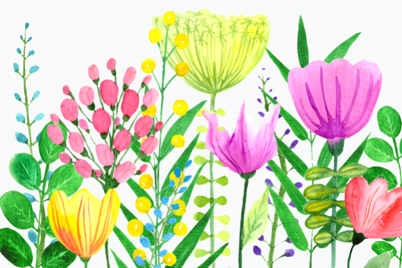 Flowers of the Valley Clip Art Set example image 1