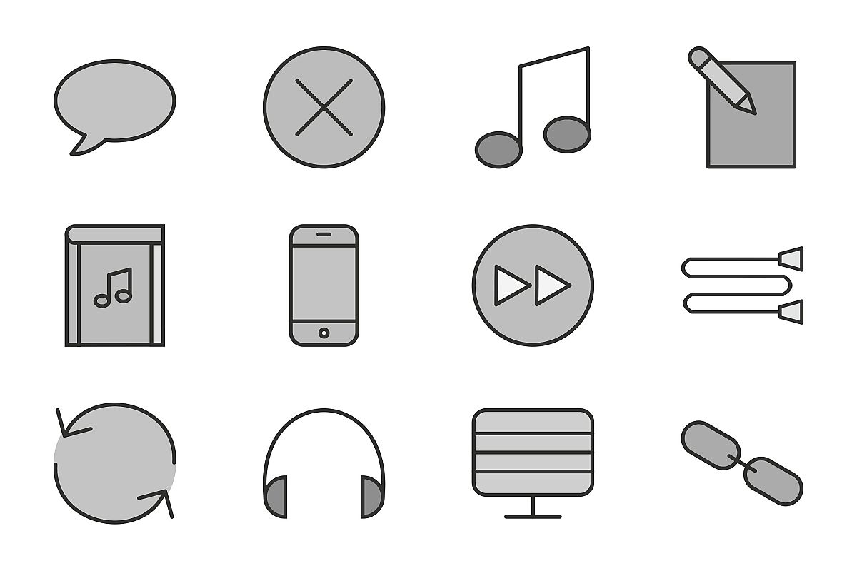 Set Of Multimedia Icons example image 1