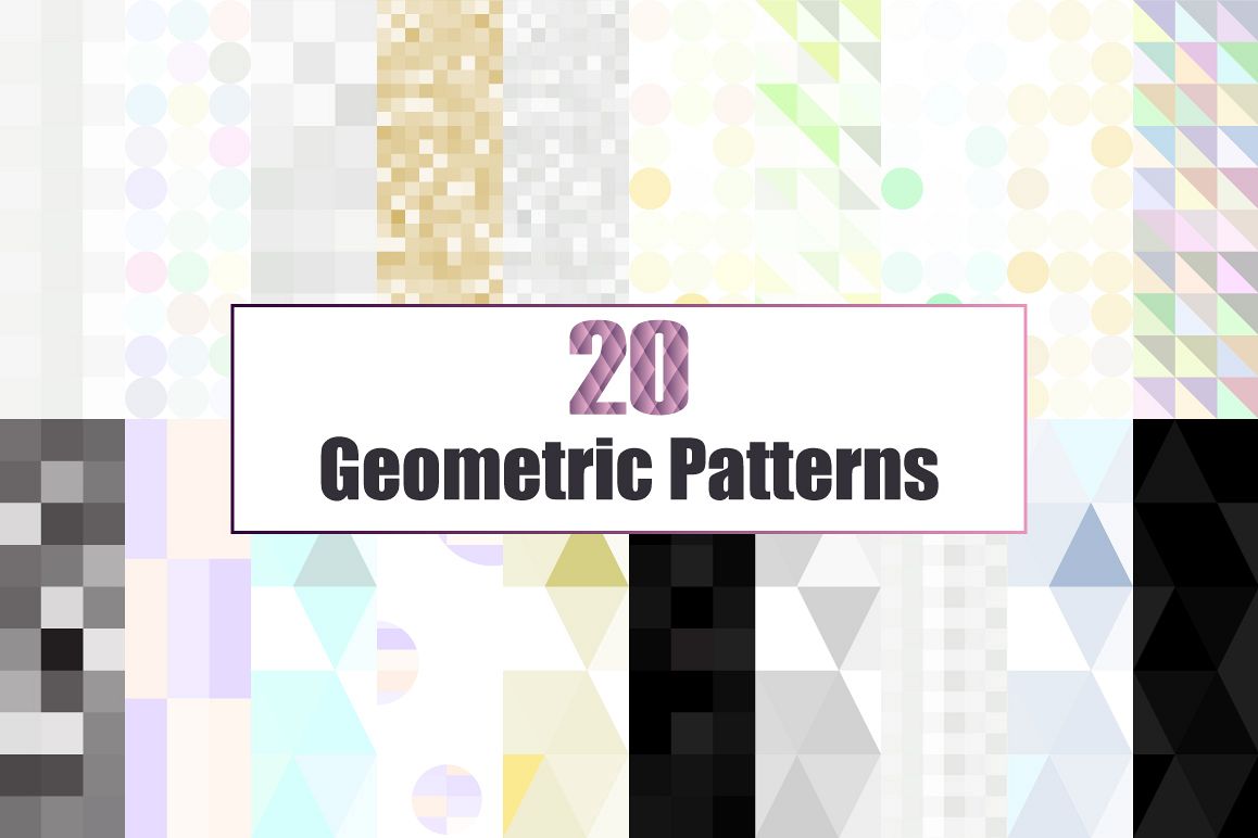 20 Glitter and Geometric patterns example image 1