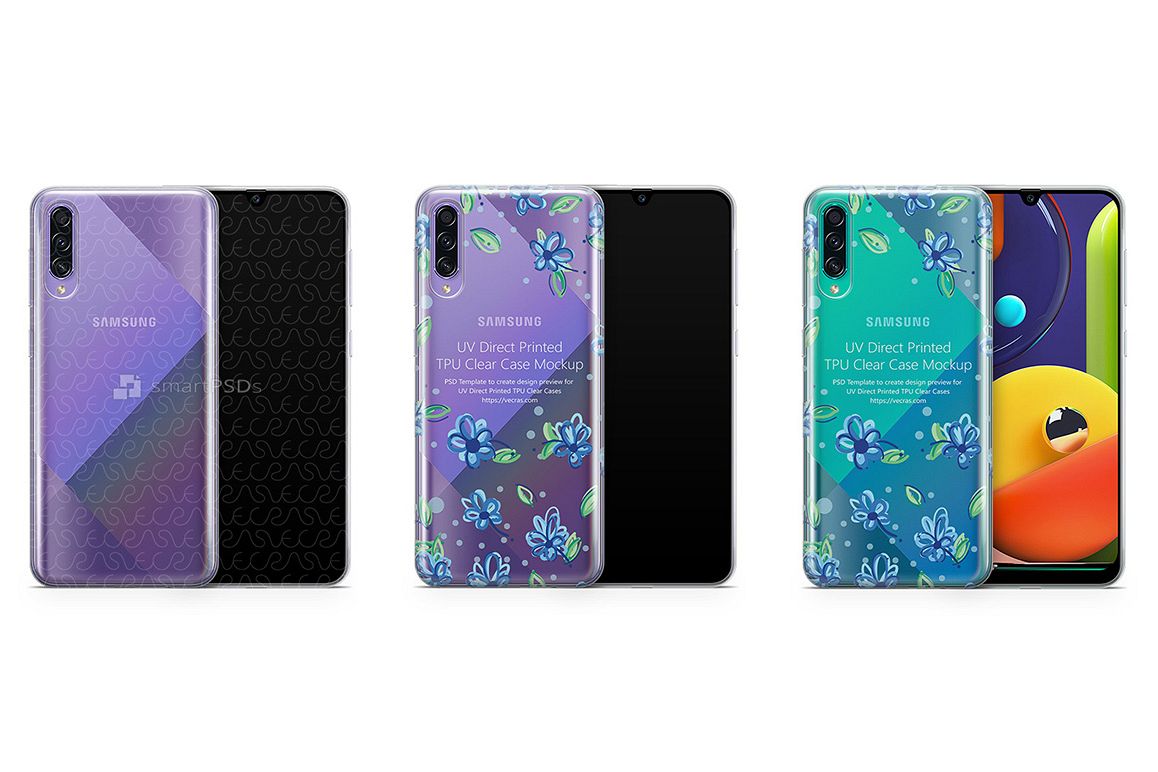 Galaxy A50s 2019 TPU Clear Case Mockup example image 1