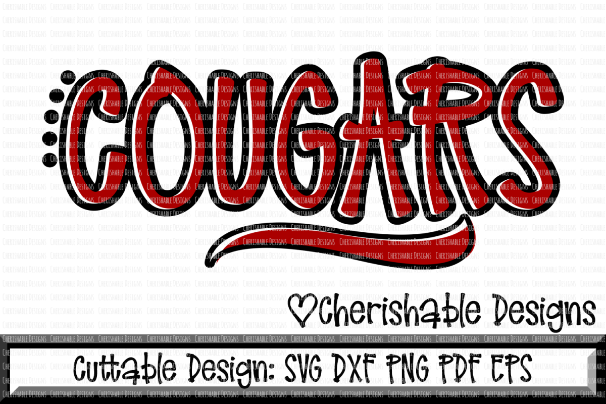 Cougars Sport SVG DXF PNG PDF EPS example image 1