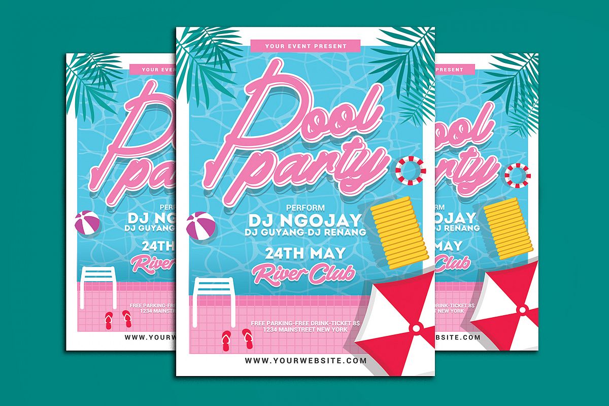 Pool Party Flyer example image 1