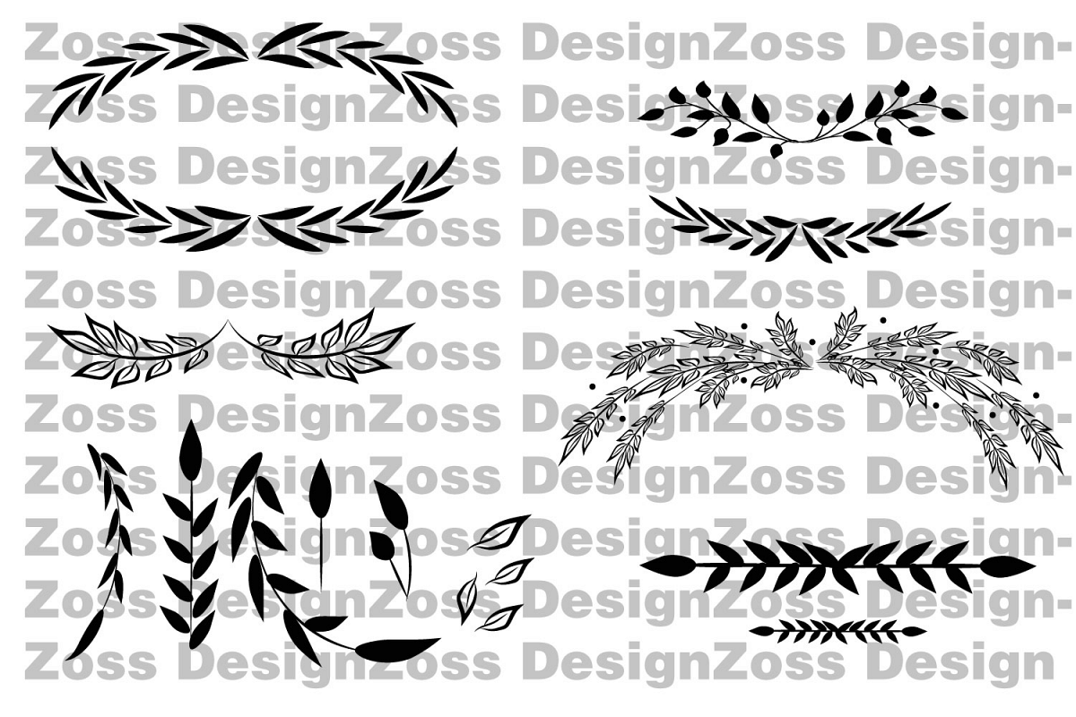 Download Wreath Botanical Elements Svg Png Jpg Dxf Monogram