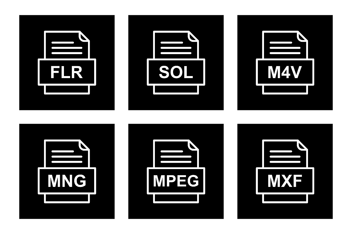 Set Of File Formats Icons example image 1