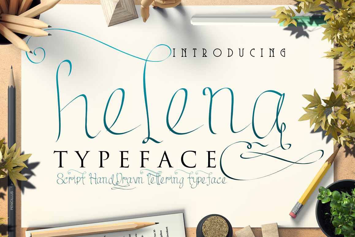 helena script handdrawn typeface example image 1