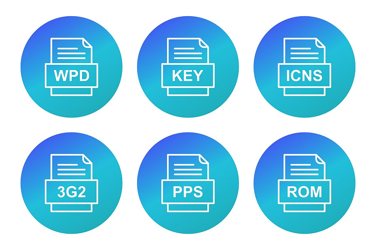 Set Of File Formats Icons example image 1