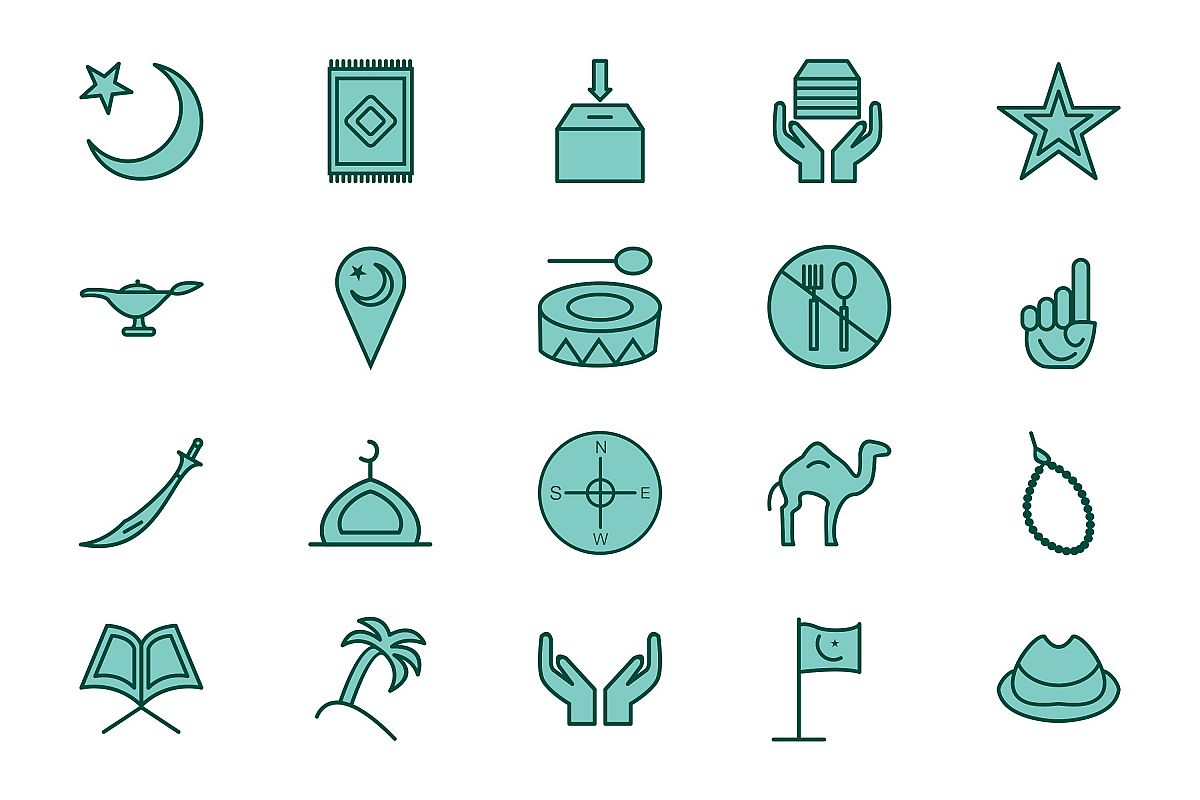 Set Of Ramadan Icons example image 1