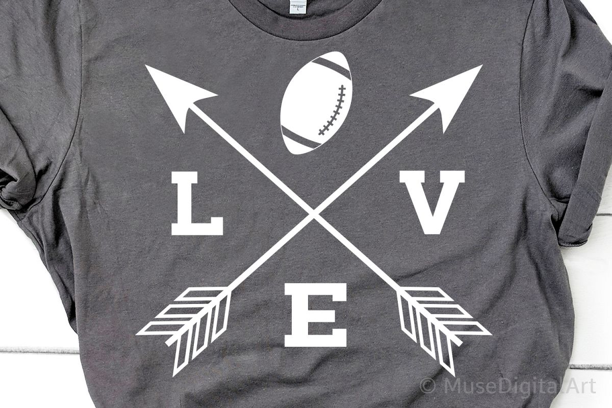 Love Football Svg, Football Svg Love Football Shirt Cut File example image 1