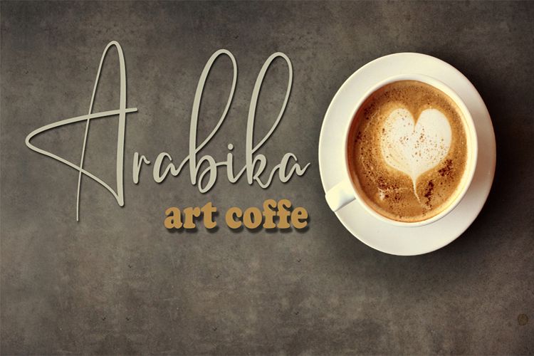 Arabika Art Coffe Signature Font example image 1