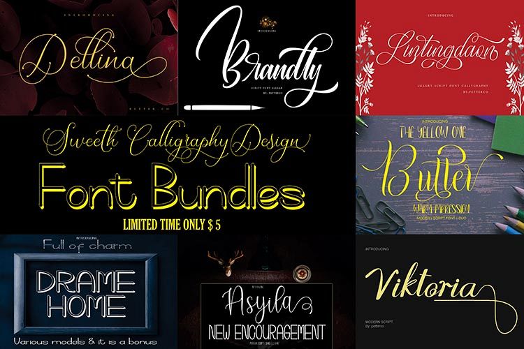 Sweeth Calligraphy Design - Font Bundles example image 1